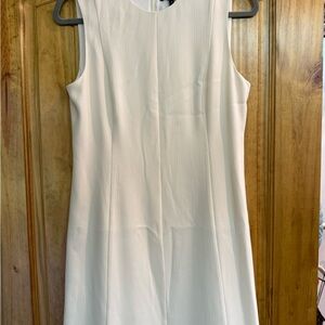 Theory Ivory Sleeveless Mini Dress